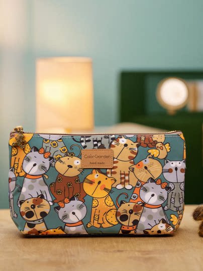 2025 nueva bolsa de maquillaje portátil de gran capacidad para lavar niña bolsa de almacenamiento de viaje lindo caricatura de lujo impermeable