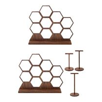 Jewelry Earrings Holder Wooden Tabletop for Retails Birthday