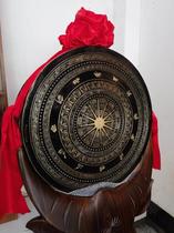Bronze drum with a diameter of 60 cm twelve zodiac drum heads and a height of 30 cm.