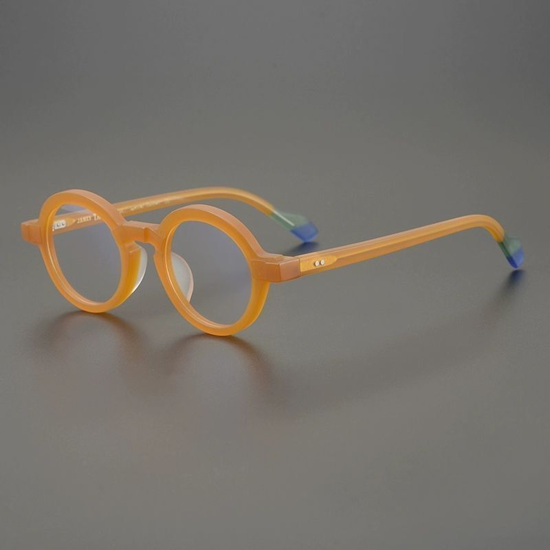 Designer Frosted Round Acetate Japanese Niche Eyeglass Frames Tiger Glasses Blue Light Glasses Frames Reading Glasses Export