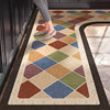 L-shaped kitchen floor mat, diatom mud, non-slip, anti-oil, water-absorbent, wipeable, washable, stain-resistant carpet, home foot mat