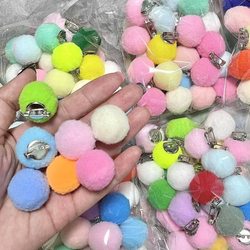 Curtain Decoration Accessories, Small Ornaments, Gauze Curtain Embellishments with Pin-Style Small Pendants, Macaron-Colored Small Pom-Poms and Small Flowers