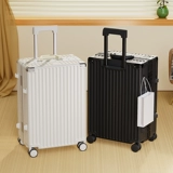 Вместительный и большой универсальный чемодан подходит для мужчин и женщин, 28 дюймов, увеличенная толщина, 24 дюймов