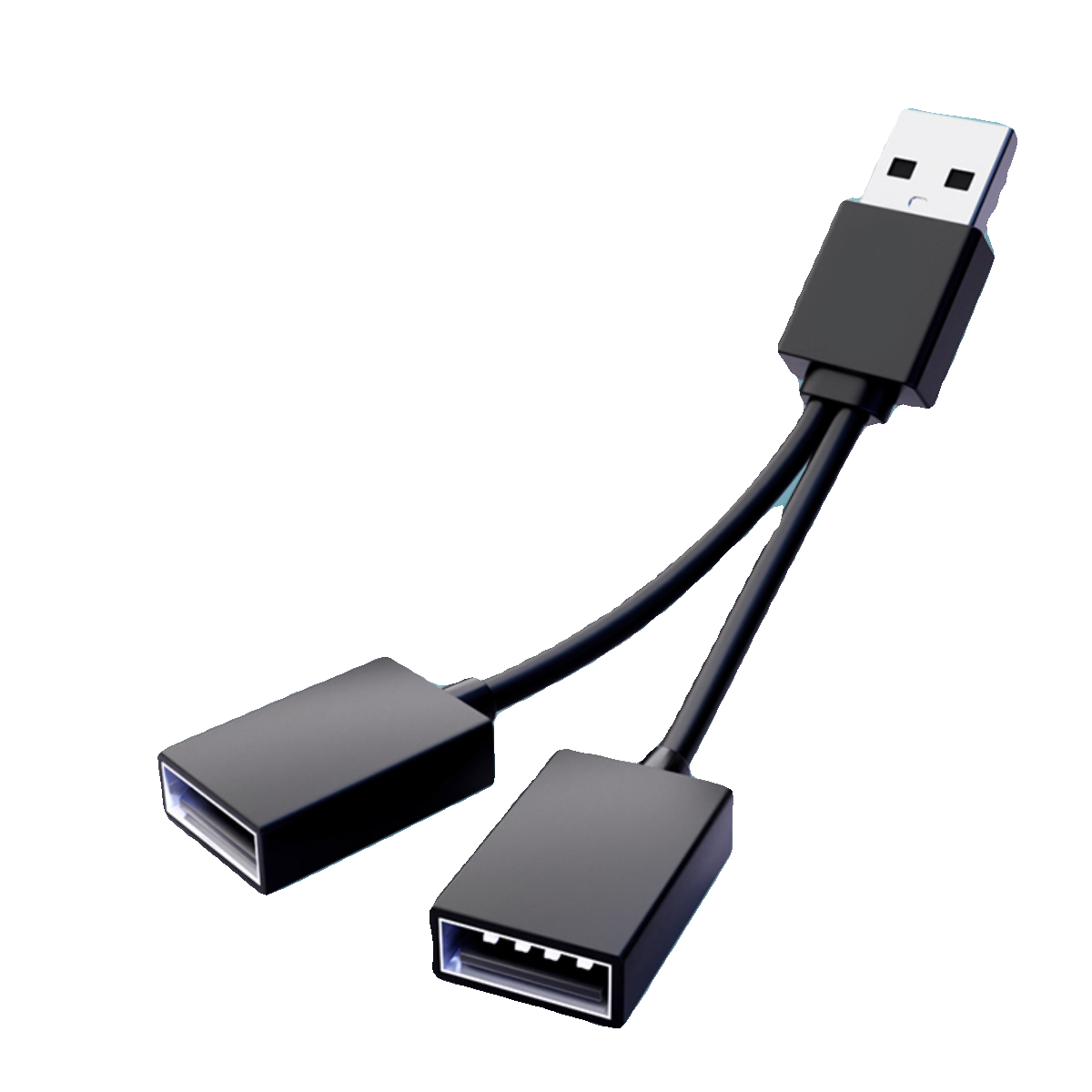 Car USB Expander, One Android Device Can Connect Two, Dual Multi-Port 3U Disk Connectors for Charging, 2-Way Splitter Plug Converter