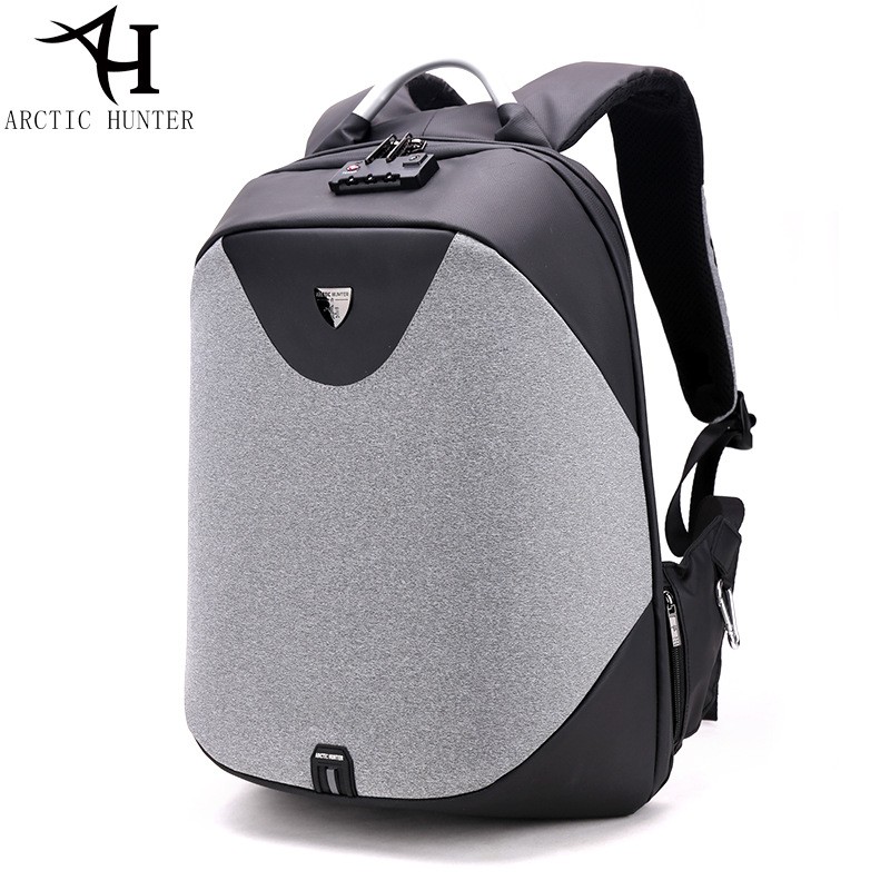 Arctic Hunters Burglar double shoulder backpack stereo computer backpack Outdoor Han version Double shoulder bag USB charging backpack-Taobao