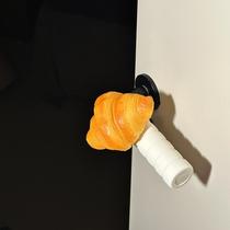 Egg tart door handle protective cover croissant simulation food home decoration anti-collision anti-static bedroom door silent cover