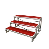 Three-layer movable folding stage step ladder photo stage school chorus stool photo stand chorus step