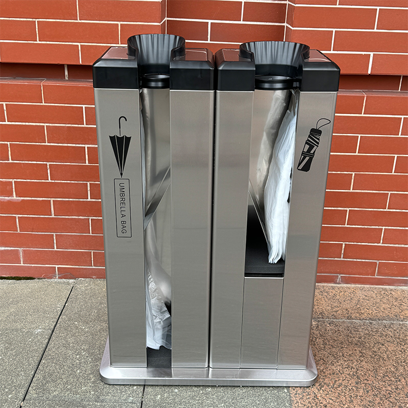 Gnf Stainless Steel Umbrella Machine for Hotels and Companies, Double-Head Umbrella Storage Rack for Malls, Automatic Bagging Umbrella Cover Machine