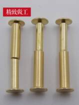 Kitchen knife with hollow brass rivet clip handle Knocks the primary and secondary bronze nail handmade cutter wood to lock accessories