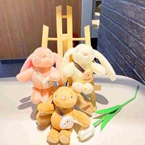 Shoulder Bag Long-eared Rabbit Doll Pendant Doll Keychain Couple Doll School Bag Cartoon Plush Toy Pendant