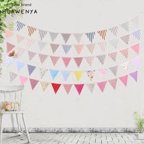 Sufa Christmas bunting birthday party decoration pennant flower arrangement kindergarten hanging flag bunting large size