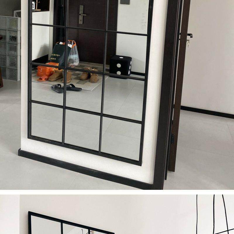 Декоративные зеркала 餐厅墙面装饰镜北欧现代简约方形壁挂室内客厅餐厅背景壁挂镜铁艺 Other