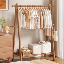 German solid wood floor-standing coat rack home clothes rack bedroom clothes storage rack room clothes drying rack