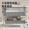 Gelala Aluminum Alloy Crib, Portable and Foldable Cradle Bed, Collapsible Bed for Newborns, Can Be Connected to a Larger Bed