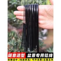Special aluminum wire for bonsai modeling Panzha Podocarpus shaping set gardening flowers and plants black aluminum wire