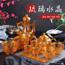 Plate bowl cup tribute chopsticks set glass crystal plastic teapot cup sacrificial bowl and chopsticks wholesale