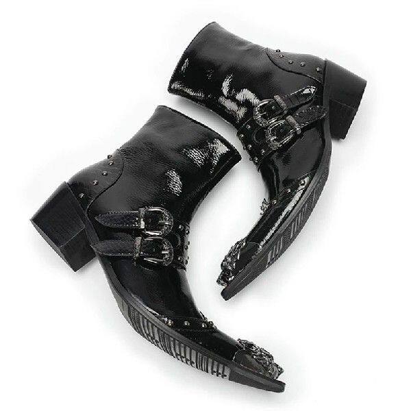 Челси сапоги spring men high heels martin boots model stage show belt buc 0001