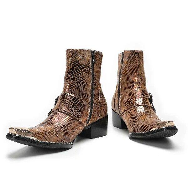Челси сапоги spring men high heels martin boots model stage show belt buc 0001