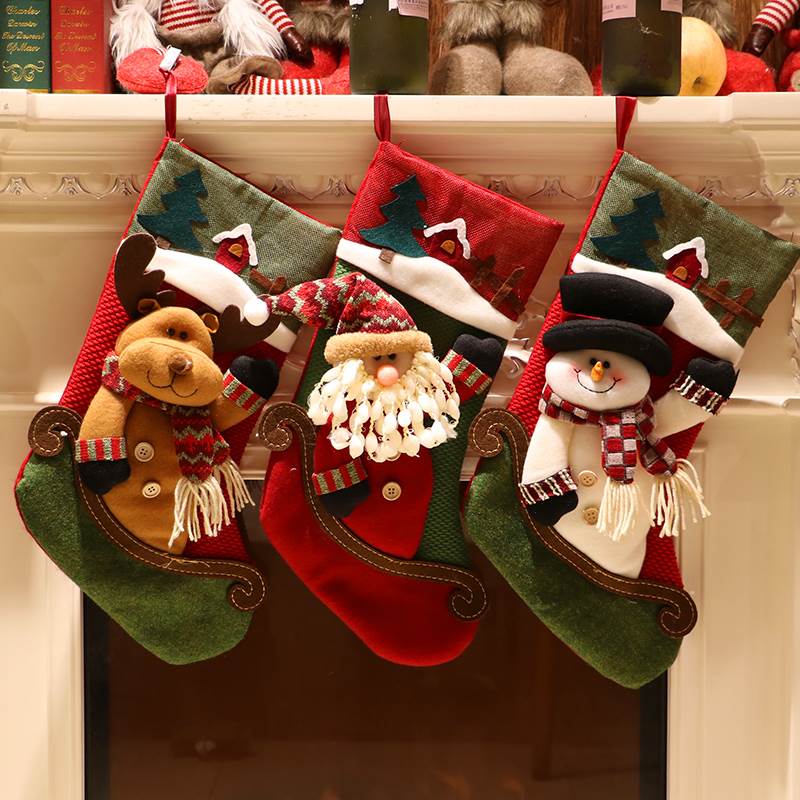 Christmas Socks Gift Bags Christmas Decorations Children Gift Candy Bag Seniors Gifts Large Stockings Tree Pendant-Taobao