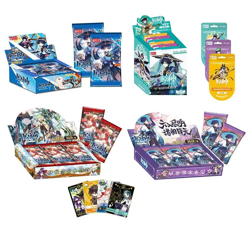 [Original Genshin Impact Collection Cards Box TCG Pack Full S]