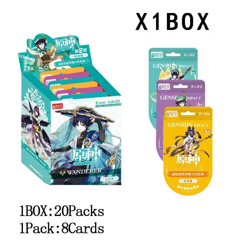[Original Genshin Impact Collection Cards Box TCG Pack Full S]