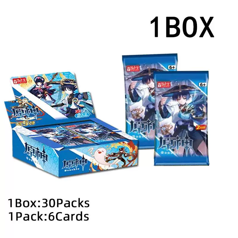 [Original Genshin Impact Collection Cards Box TCG Pack Full S]