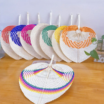 Pure hand woven bamboo choreography choreography 7-color fan Summer old children mosquito repellent hand fan