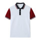 Summer School Uniform Short-Sleeved Suit Primary and Secondary School Students Polo Shirt Junior High School Students High School T-Shirt Light Blue White Red Class Uniform Top