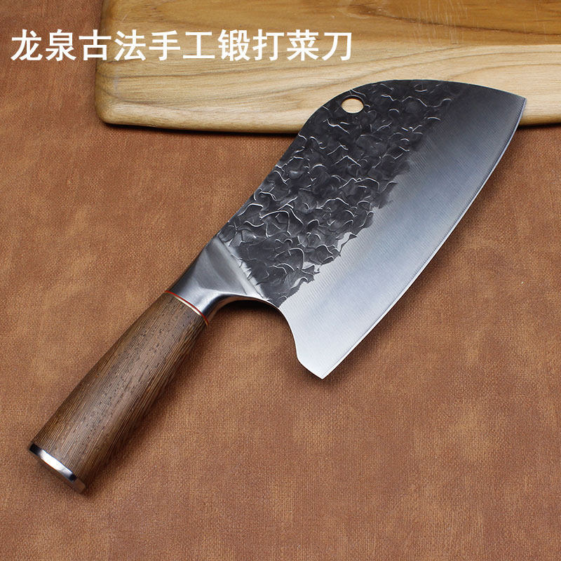 High-End Imported Hand-Forged Chinese-Style Stainless Steel Slicing Knife, Chef's Special Ultra-Sharp Commercial Vegetable Cutting Knife