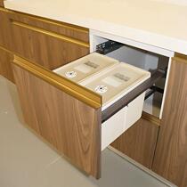 Double bucket classified rice box cabinet insect-proof and moisture-proof sealed grain storage bucket drawer-type kitchen cabinet rice bucket