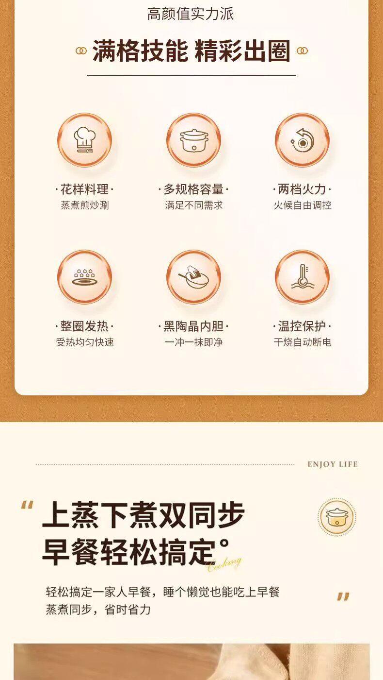 Плиты 德国全自动电火锅一体炒菜电炒锅多功能料理锅蒸煎炒涮不粘快煮锅 Other home