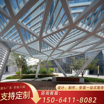 Stainless steel large gallery sculpture customized metal shape steel structure outdoor garden park square landscape ornaments