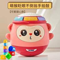 Year-old music toy light 2 drum puzzle drum moon tumbler pat children 8 hand pat infant early education baby
