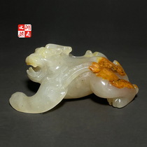 Ming Dynasty style Hetian jade Pixiu ornaments handle pieces ancient jade antique old-fashioned antique jade