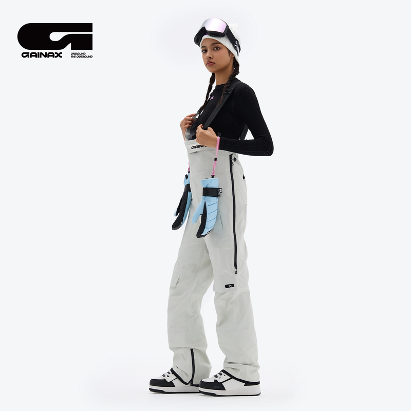 Gainax Ski Overalls for Men and Women, Professional Windproof and Waterproof 3L Loose-Fitting One-Piece Snowboard Pants for Winter