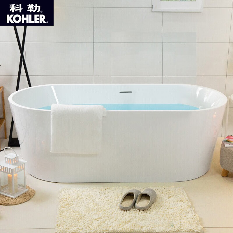Kohler Freestanding Bathtub Acrylic Oval-Shaped Adult Home Bathroom Toilet Small Apartment Bathtub 25165t Kohler Freestanding Bathtub Acrylic Oval-Shaped Adult Home Bathroom Toilet Small Apartment Bathtub 25165t