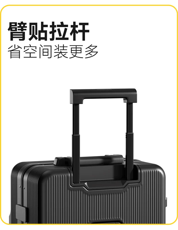 Mi Zhi mở trước vali nữ 2024 mới 20 inch hộp đựng đồ nội trú 24 inch mật khẩu khung nhôm hộp đựng xe đẩy kinh doanh dành cho nam vali samsonite
