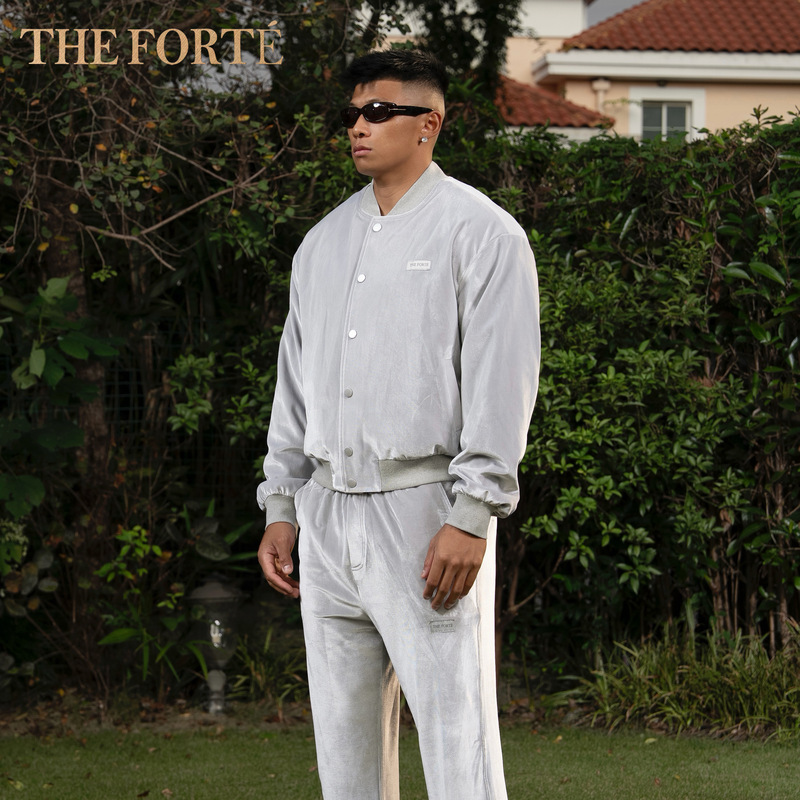 The Forté Velvet Baseball Jacket