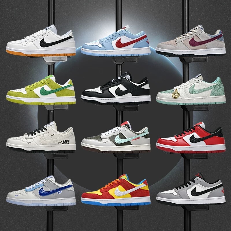 Aj Men's Shoes Dunk White Rubber Low-Top Sneakers Bubblegum Aj1 Sports Shoes Summer Breathable White Casual Running Shoes