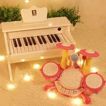 Girls wooden pretty baby plays infant electronic piano home toy mini baby can wooden piano childrens small