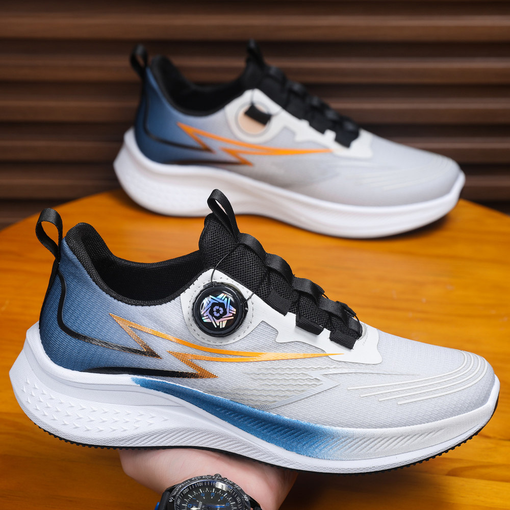 Men's Shoes 2026 Summer New Style Mesh Breathable Lightweight Shock-Absorbing Running Shoes Versatile Casual Non-Slip Wear-Resistant Sports Shoes