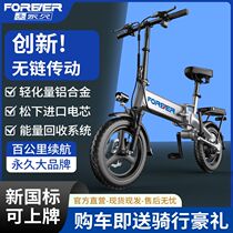 Standard New National Standard Electric Car Without Chain Generation Folding Car Ultra Light Shaft Transmission Electric Bike Small Electric Bottle Car