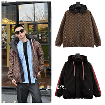 Французский GUCCI Gucci Double G логотип Zipper Double Face Windbat Jacket Men Jacket Fashion