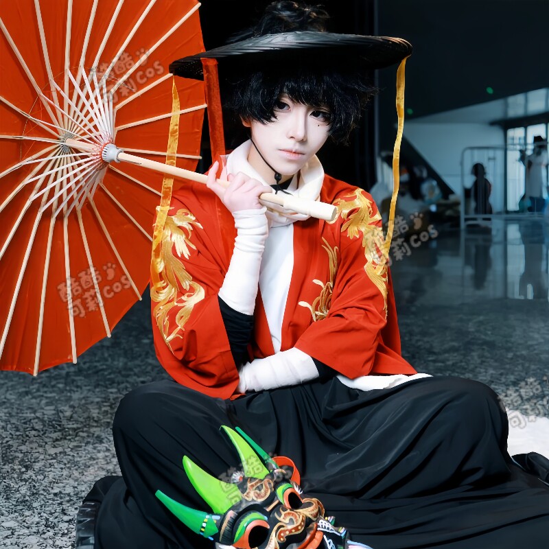 岑驳遥cos服头七怪谈古风cosplay角色扮演服斗笠帽子面具假发鞋子