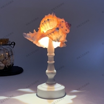 Conch lamp red bone snail conch night light natural conch shell conch crafts furniture ornaments gifts