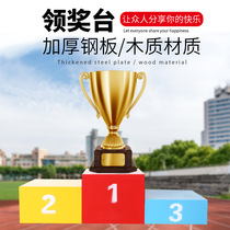 Sports Games Podium Award Stand Wooden Steel Track and Field Games Competition Equipment Award Stand Crown Asia Award Stand