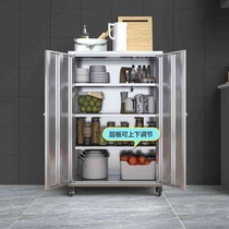 Quality stainless steel kitchen mesh door cupboard sideboard home kitchen cabinet restaurant storage cabinet pot storage cabinet