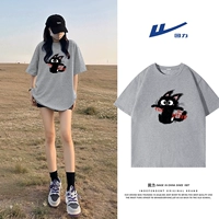 【С коротким рукавом】 Tuhu Grey (H Ветер дует кошка)