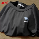 回力 Шелковая летняя спортивная дышащая быстросохнущая футболка, большой размер