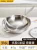 German Food-Grade 316 Stainless Steel Pot, Pure Uncoated Wok, Household Induction Cooker Cooking Pot, Non-Stick Pot, Thickened